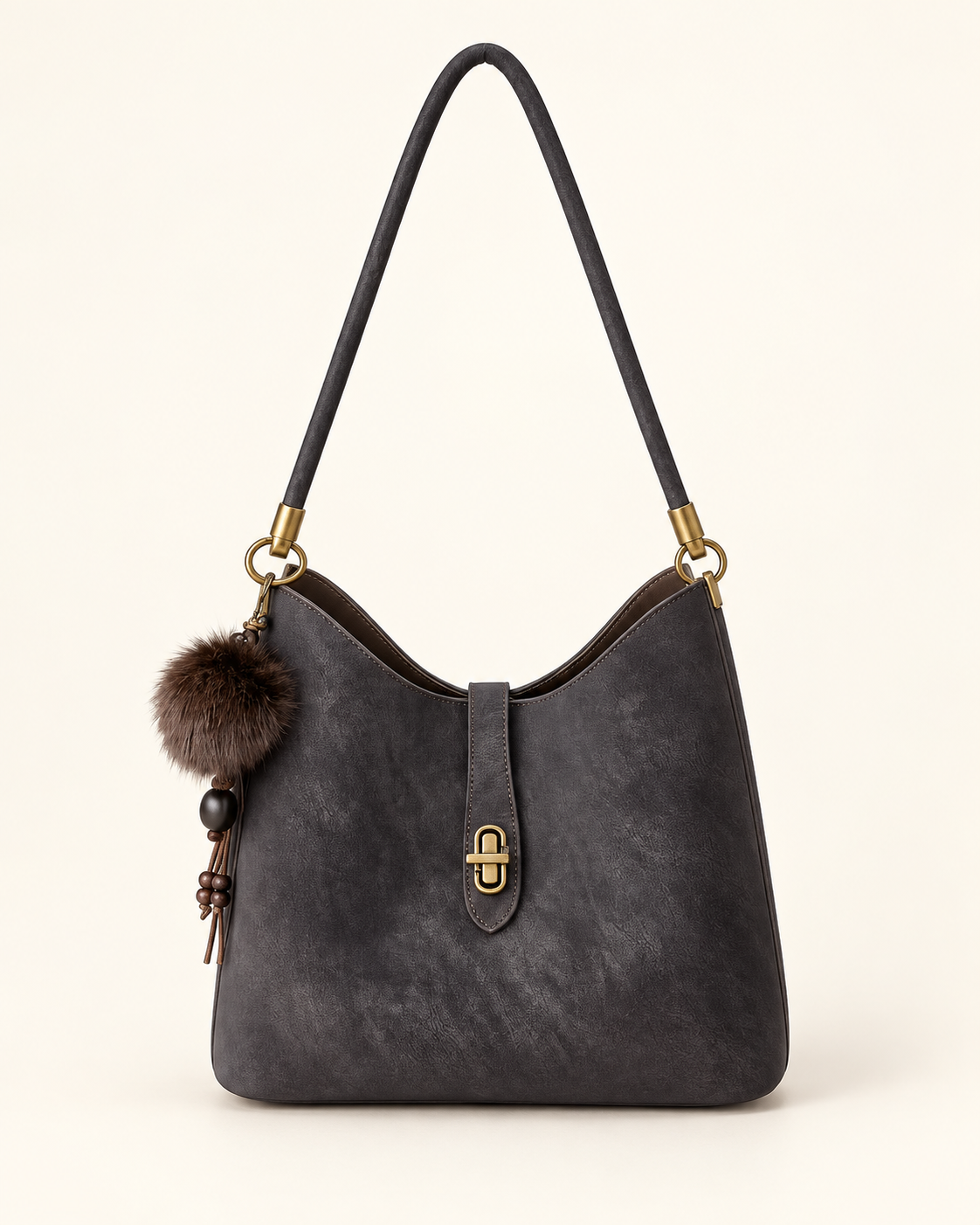 HY-003 — Turn-lock PU shoulder bag