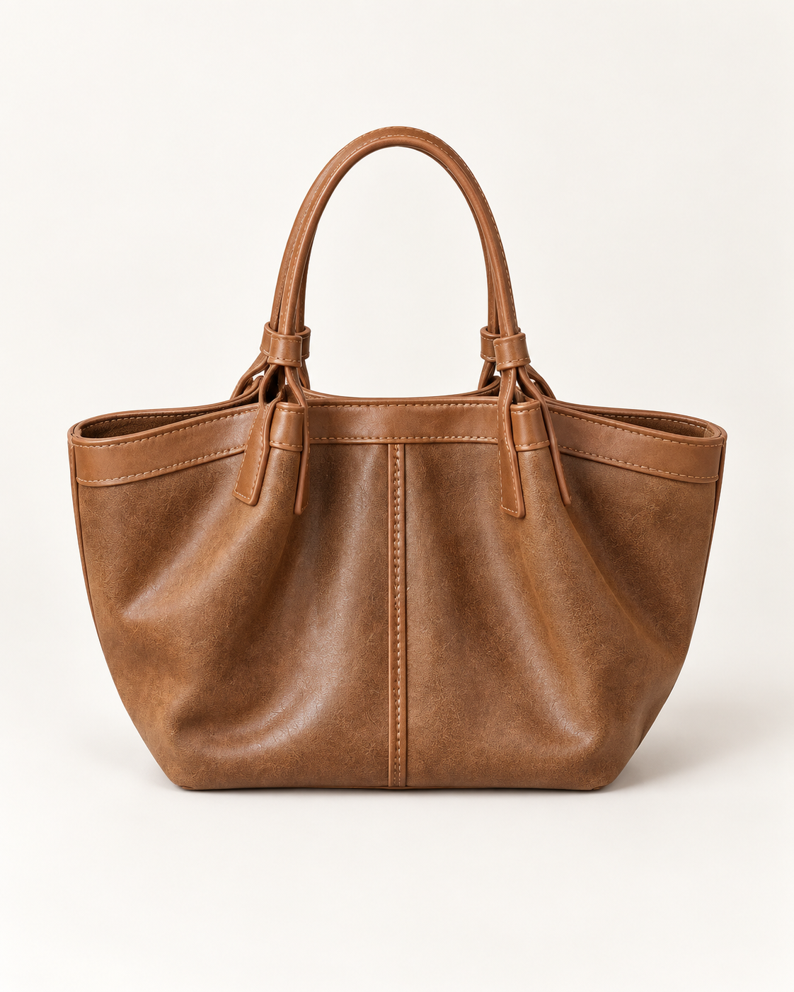 HY-008 — Pleated PU top-handle bag