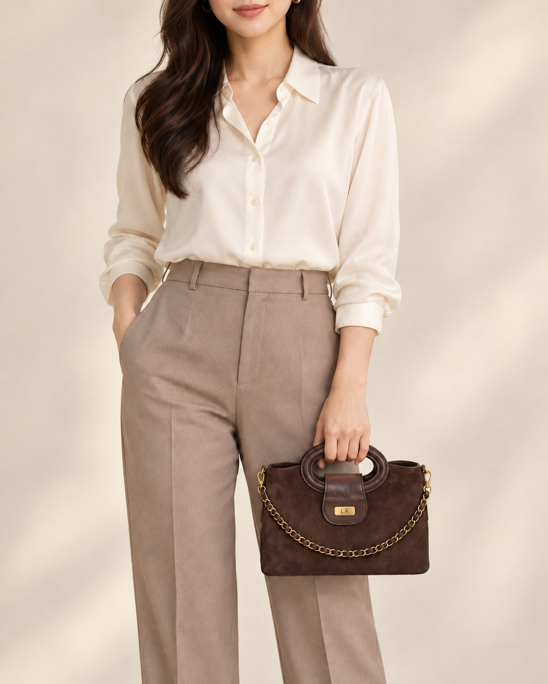 HY-010 Chocolate brown AI styling illustration