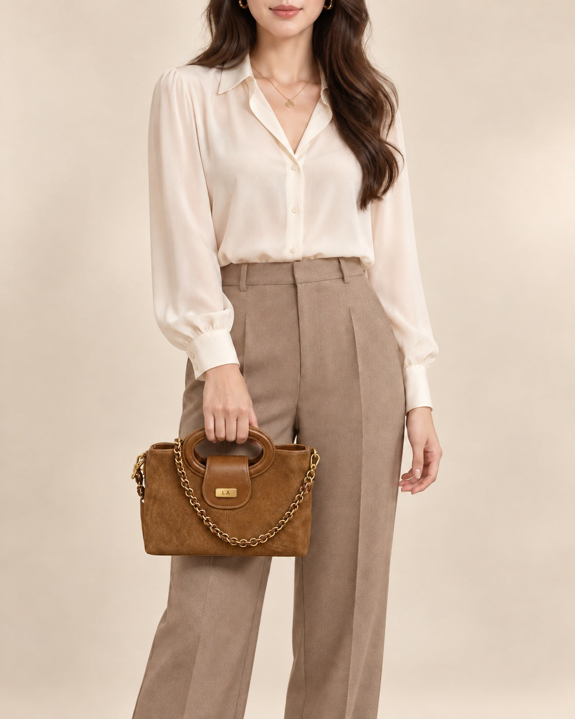 HY-010 Mocha brown AI styling illustration