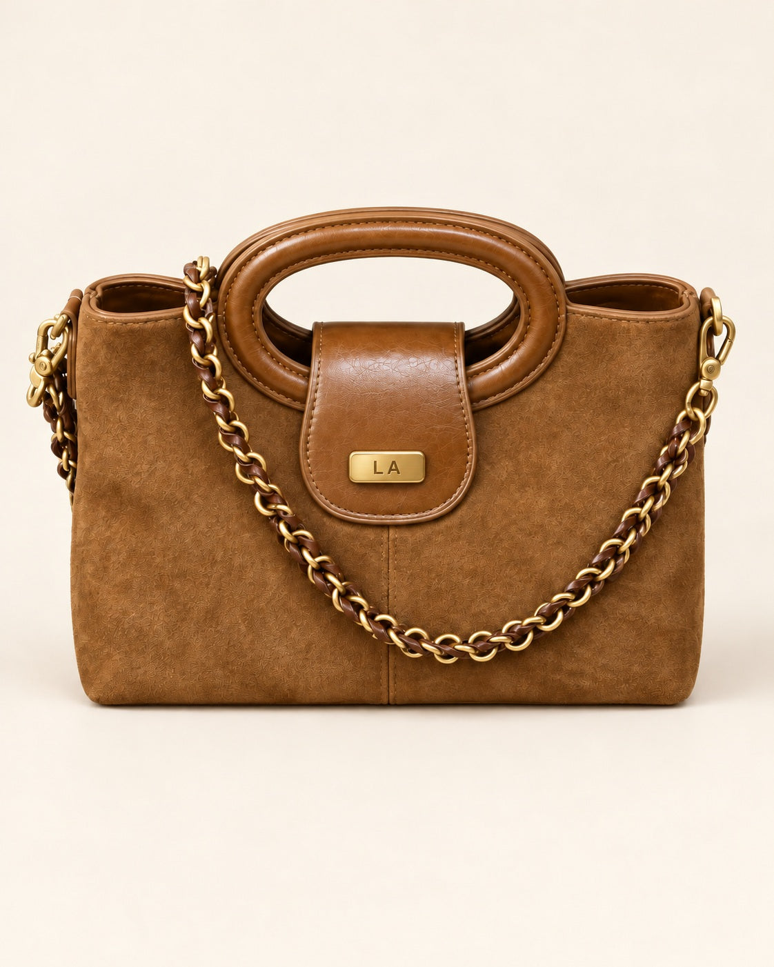 HY-010 — Oval-handle PU chain bag