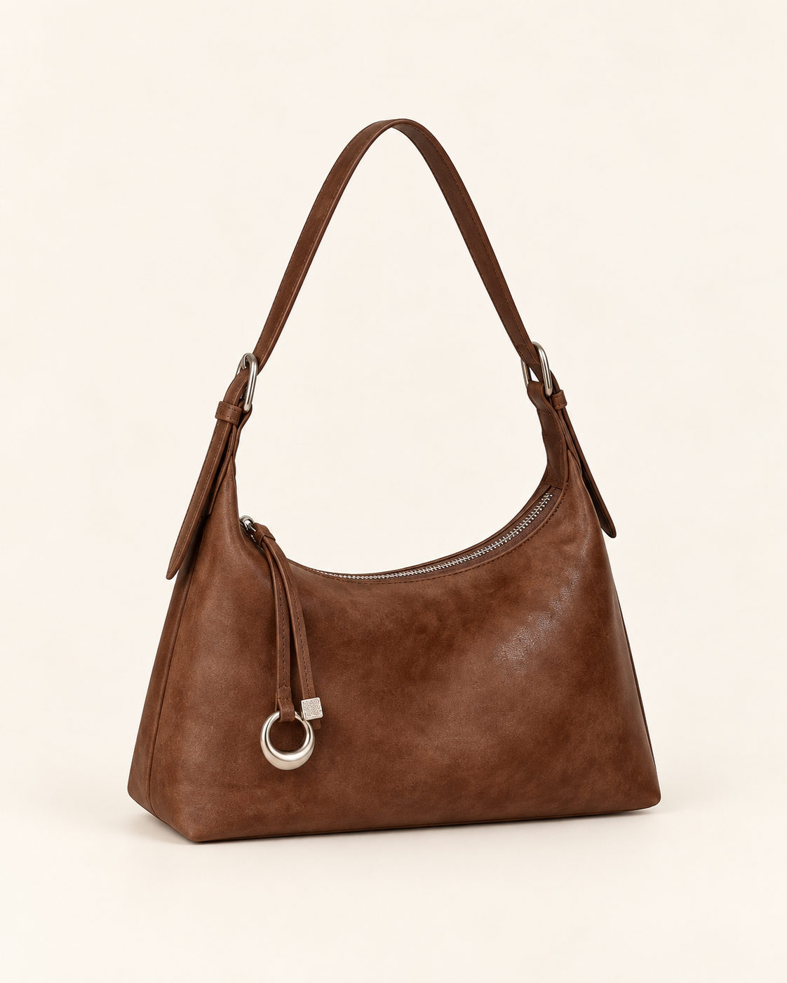 HY-017 — Ring-charm PU shoulder bag