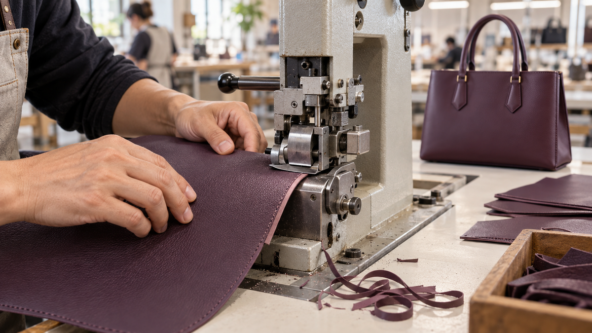 Why Handbag Edges Are Skived Before Sewing: PU Bag Factory Process