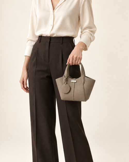 BD-010 / Taupe / AI styling illustration, not a size reference