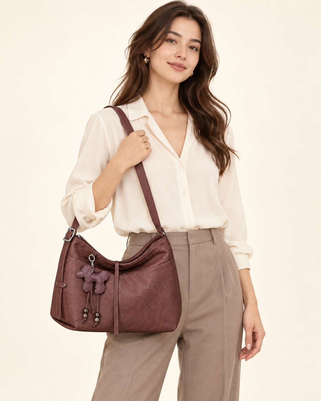 HY-019 Mocha brown AI styling illustration