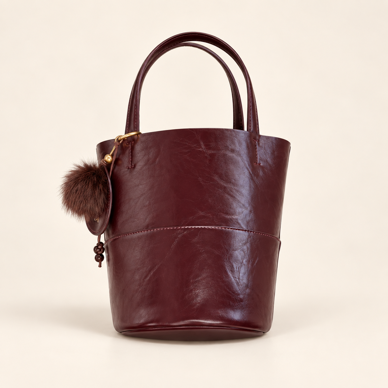 HY-020 — Twin-handle PU bucket bag